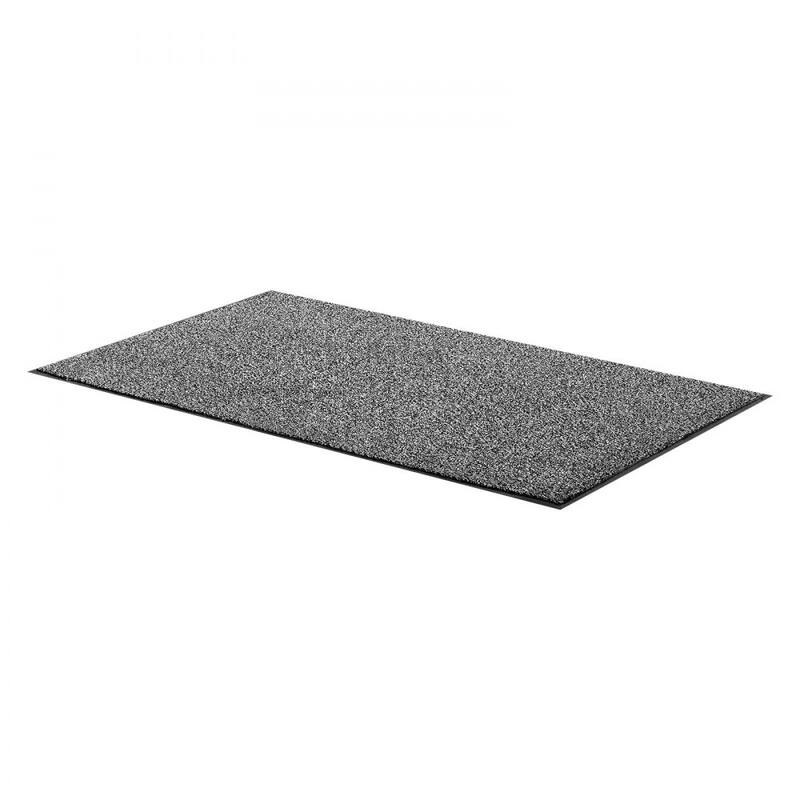 Grey Carpet Floor Mat 5x3 ft with Non-Slip Backing for Home and Commercial Use - 60 x 36 x 0.28 in