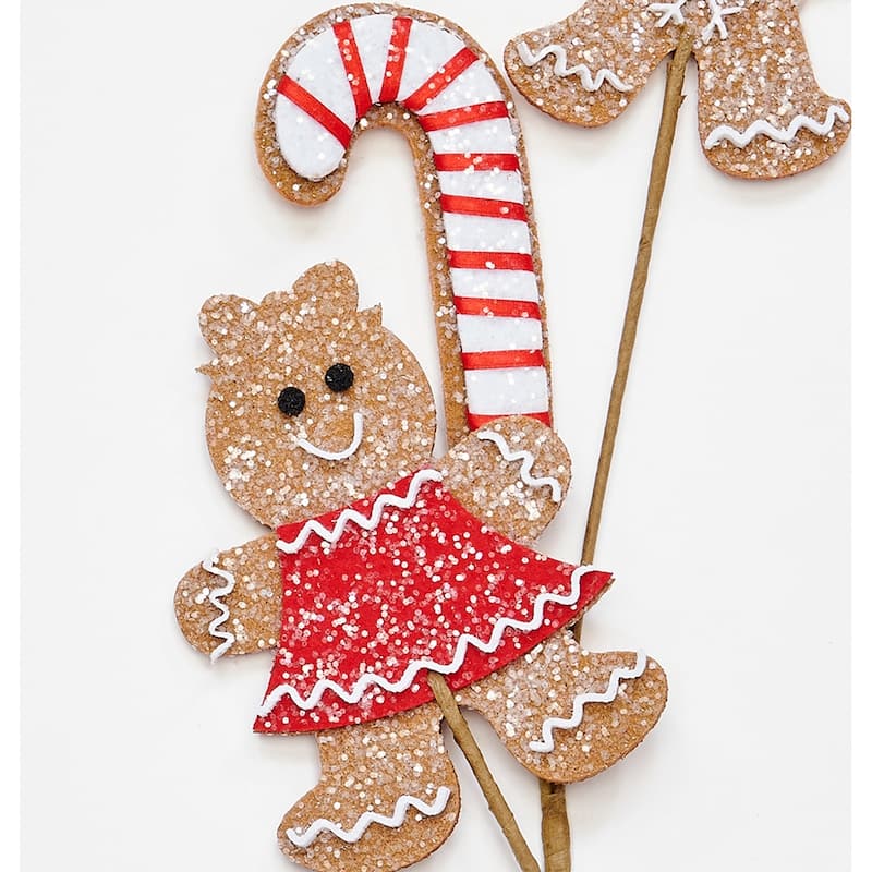 12" Christmas Teddy Bear With Candy Cane Pick, Set of 3 - 12
