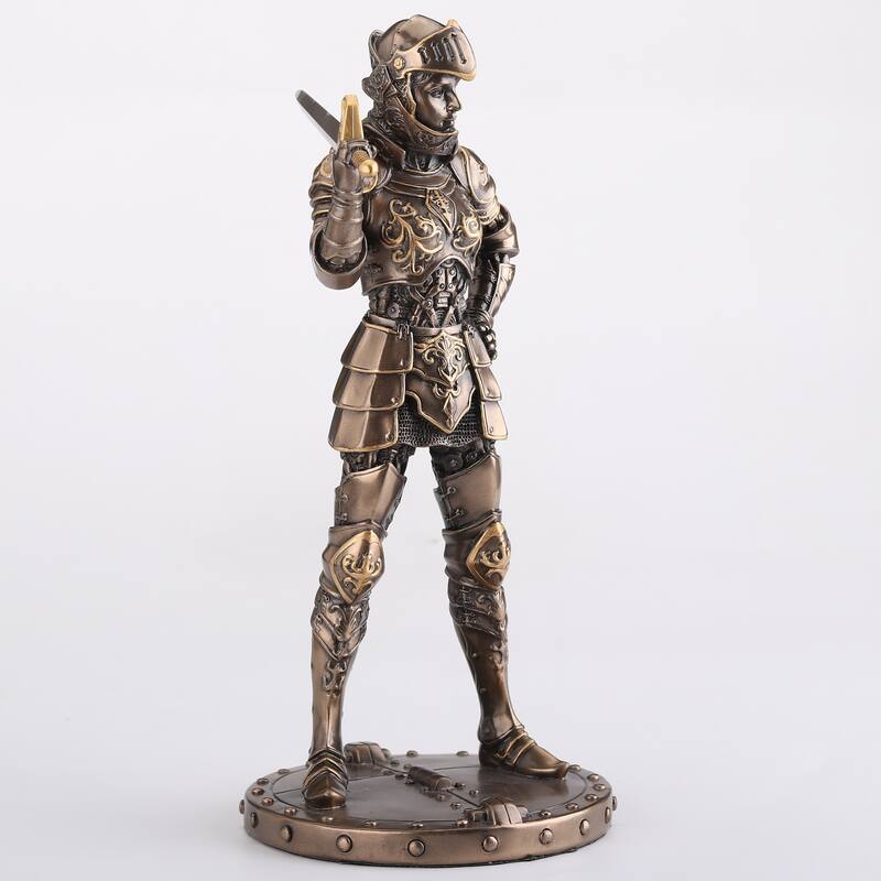 9.45" H STEAMPUNK EXOSKELETON WARRIOR WOMAN Cold Cast Bronze - 5.12"x4.53"x9.45"