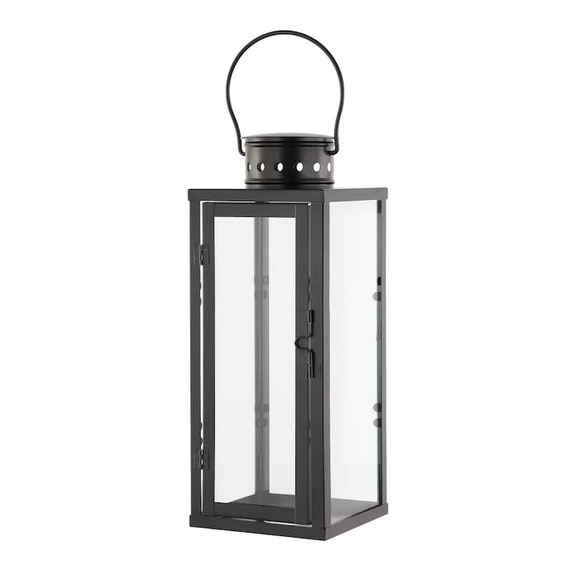 SAFAVIEH Lighting Gotelinde Outdoor Lantern - 6" W x 6" D x 22" H - 6Wx6Dx22H