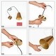 preview thumbnail 12 of 12, Patiy Mid-century Modern Gold Pendant Lights 1-light Dimmable Island Lighting with Metal Shade