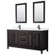 Option Dark Espresso, Black Trim, White Quartz Top