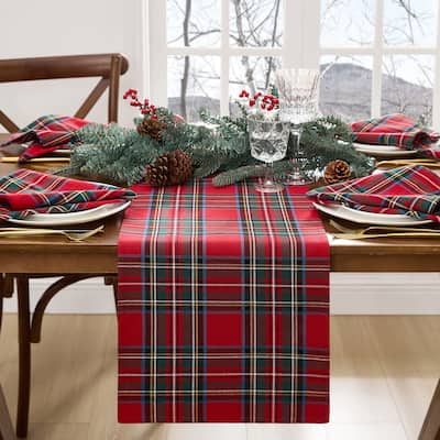 Stowe Tartan Holiday Plaid Table Runner