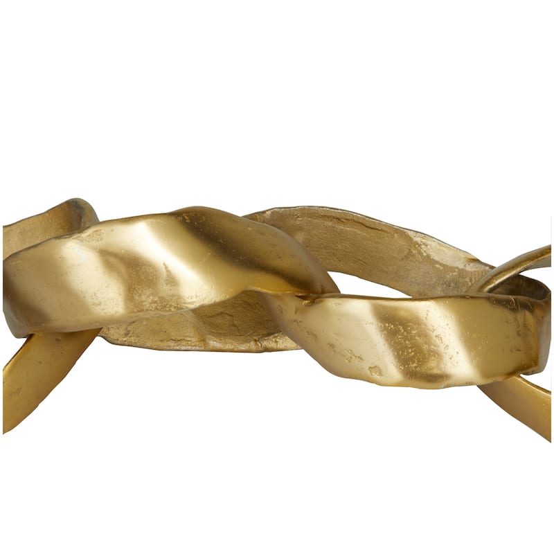 Aluminum Metal Chain Sculpture - Black, Gold, Silver