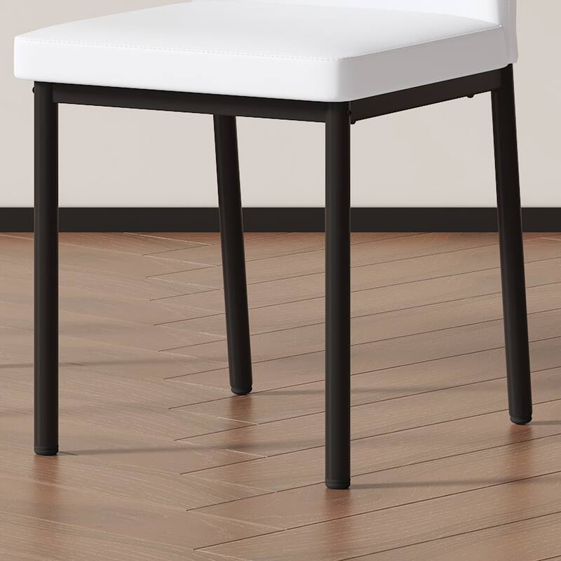 Reception Chair Side Chair White Black Coffee Chair Kitchen Chair Lounge Chair Leisure Chair Set of 4