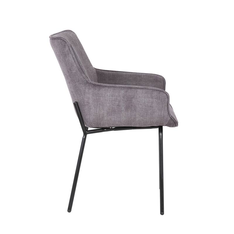 Porthos Home Remy Dining Chairs with Arms, Fabric and Iron Legs