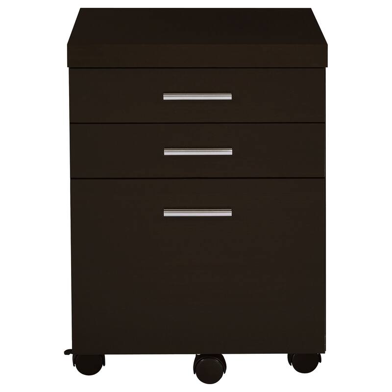 Ulloa Cappuccino L-Shape Desk with Mobile File Cabinet