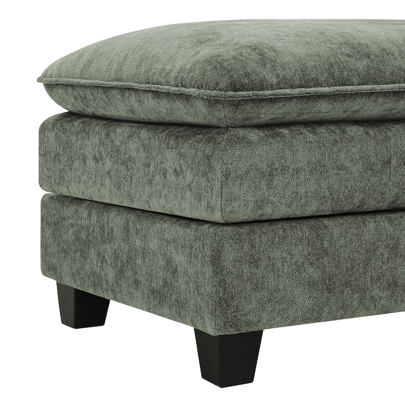 52" W Chaise Lounge Chair Indoor, Oversized Accent Chair With Ottoman For Living Room, Chenille Single Sofa Bed, Reading Chairs