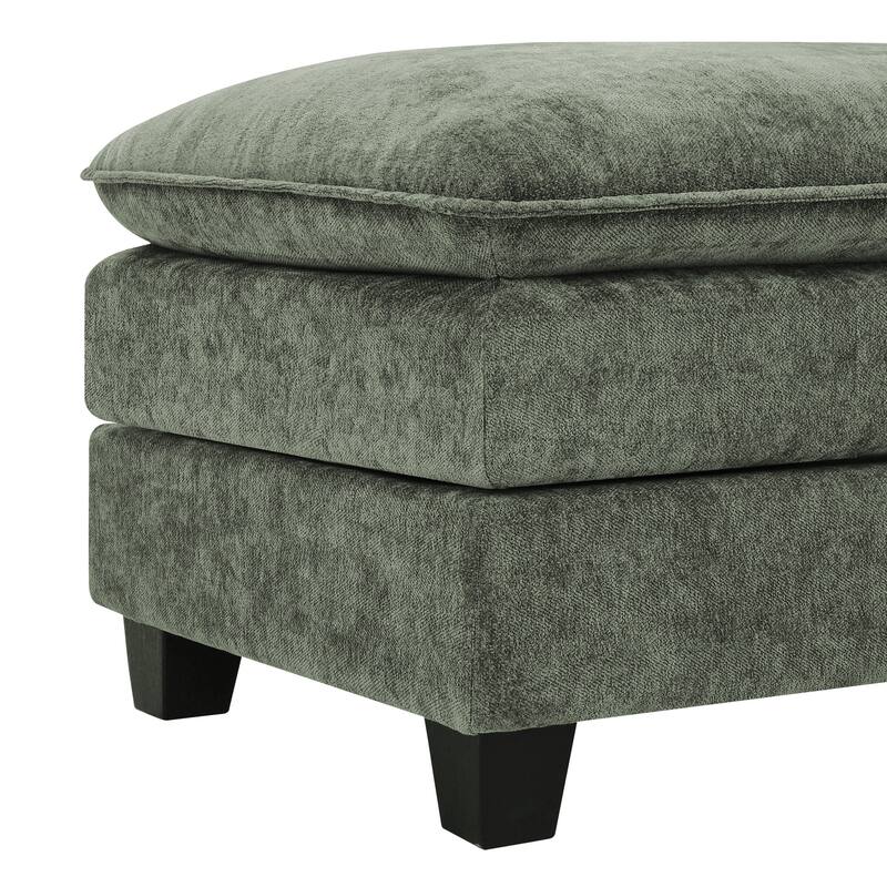 52" W Oversized Accent Chair With Ottoman, Chenille Single Sofa Bed ,Chaise Lounge Chair Indoor,Reading Chairs For Living Room