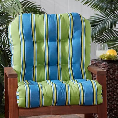 Cayman Stripe 21-inch x 42-inch Outdoor Chair Cushion (Cushion Only)