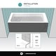 preview thumbnail 70 of 145, Fine Fixtures Acrylic-Fiberglass Soaking Bathtub, White. Alcove/Apron Front