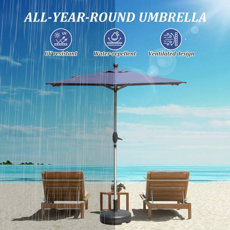 Domi Outdoor Living 6' x 4' Tilt Aluminum Patio Umbrella