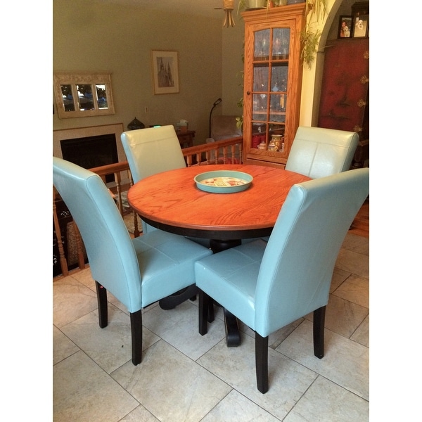 T Sch Teal Blue Leather Dining Chairs Set Of 2 By T Sch Teal Blue Leather Dining Chairs Set Of 2 By Christopher Knight Home On Free Shipping Today 6185336