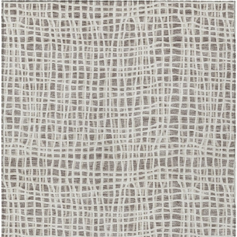 HomeRoots Striped Transitional Rectangle Outdoor Rug