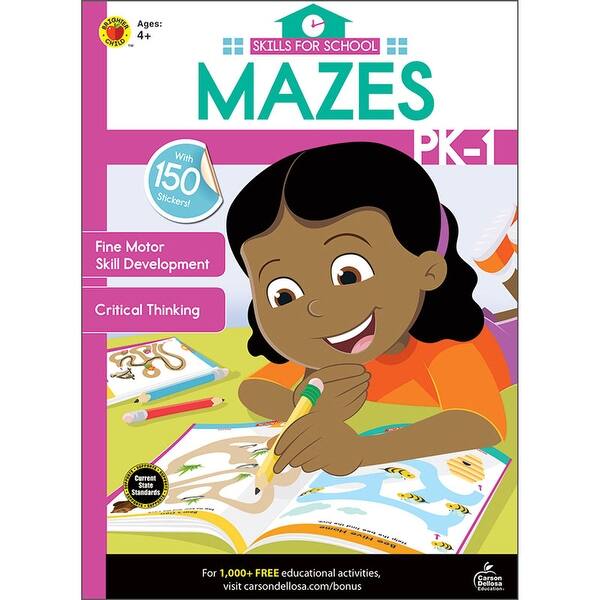 Skills For School Mazes Grades Pk-1 - Bed Bath & Beyond - 28075977