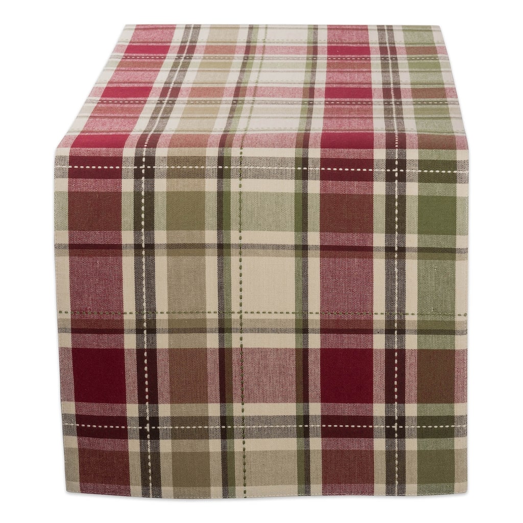 DII Homespun Plaid Table Runner