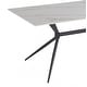 preview thumbnail 20 of 131, Elega Modern Sintered Stone Dining Table Modern Trestle Base Powder-Coated Steel Frame Kitchen Table - 47"-71"