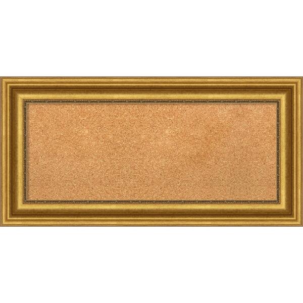 slide 2 of 56, Parlor Framed Cork Bulletin Memo Board 36-Inch x 18-Inch - Parlor Gold