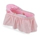 preview thumbnail 6 of 7, Badger Basket Folding Doll Cradle with Hood - Pink/Rosebud