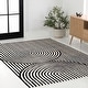 preview thumbnail 21 of 37, JONATHAN Y Peater High-Low MidCentury Modern Arch Stripe Two-Tone Indoor/Outdoor Rug