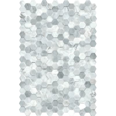 Emser Tile Link - 12" x 18" Square Geometric Mosaic Wall Tile - Honed
