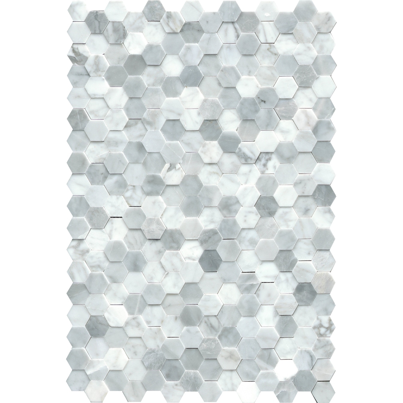 Emser Tile Link - 12" x 18" Square Geometric Mosaic Wall Tile - Honed