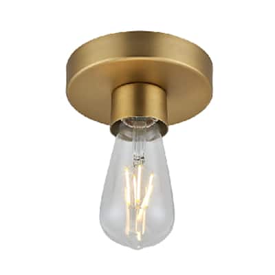 Simple 1-Light Ceiling Flushmount - 5"W x 5"D x 2"H