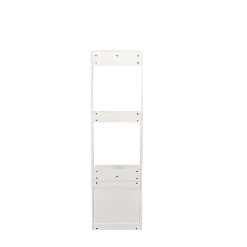 2-in-1 Coat Rack and Nightstand,Wood Bedside/Entryway Storage Organizer with Drawer & Hooks,Freestanding Clothes Hanger