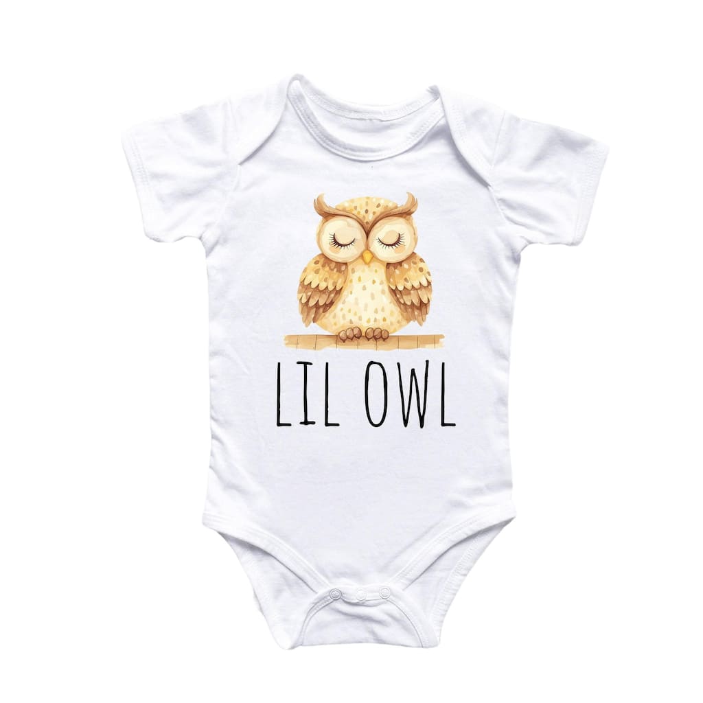 Little Owl - Baby Boy Girl Clothes Infant Bodysuit Funny Cute Newborn
