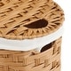 preview thumbnail 21 of 26, Seville Classics Handwoven Lidded Oval Double Laundry Hamper, 22.75" W x 13" L x 24" H