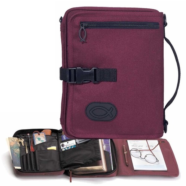 7.25” Burgundy Ultimate Religious Travel Organizer - N/A