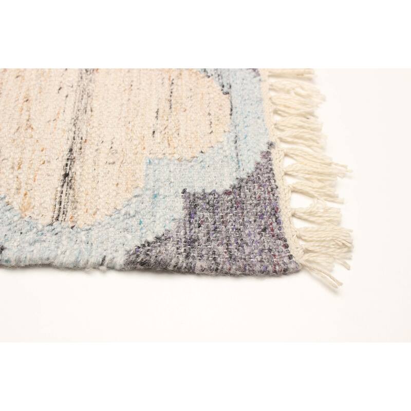 ECARPETGALLERY Flat-Weave Ankara FW Beige Wool Kilim - 5'3 x 7'10