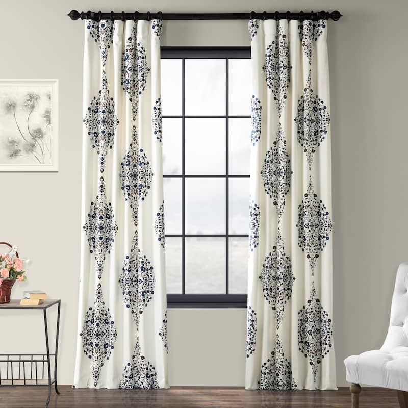 Exclusive Fabrics Kerala Printed Cotton Twill Single Curtain (1 Panel)