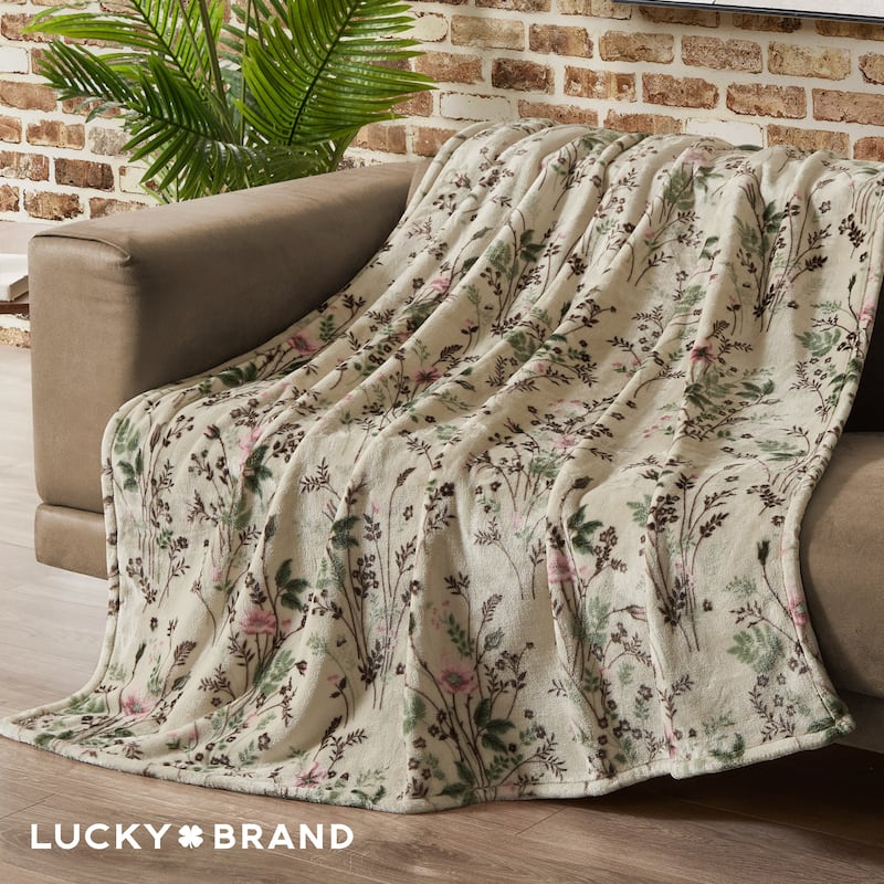 Lucky Brand Wild Flower Blankets Plush