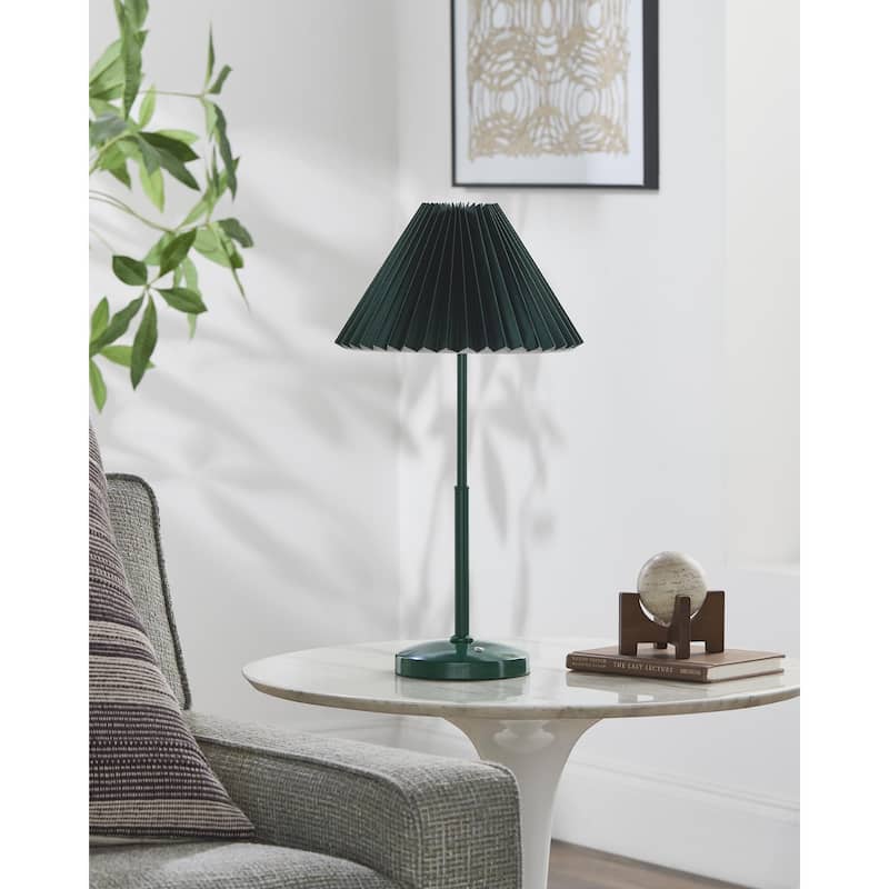 Livabliss Montijo Traditional Accent Table Lamp - 19"H x 10"W x 10"D - Dark Green