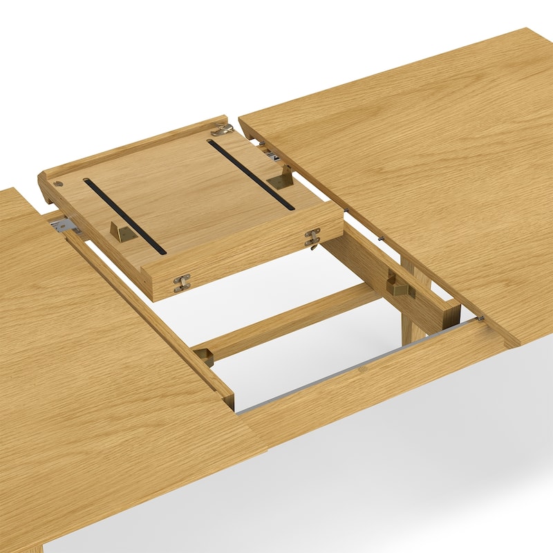WyndenHall Fairway Extendable Dining Table in Oak - 76 inches wide