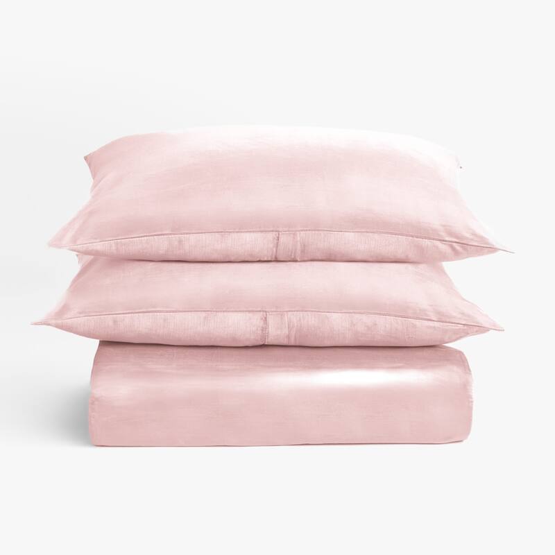 Lia, Rayon/Velvet, Petal Pink, Duvet Cover