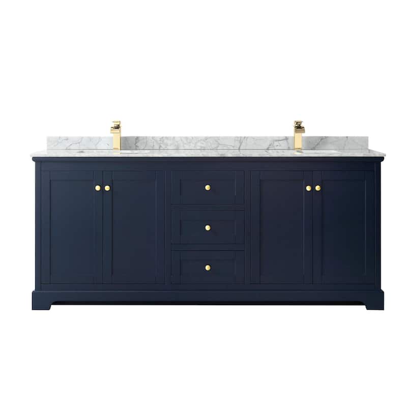 Wyndham Collection Avery 80" Free Standing Double Basin Vanity Set