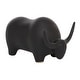 preview thumbnail 2 of 5, Black Ceramic Bull Sculpture - 8 x 11 x 7