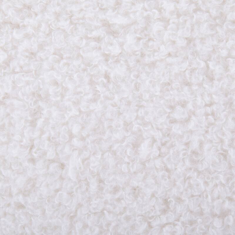 Porch & Den Kacie Contemporary Sherpa Ottoman