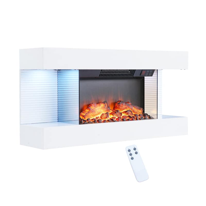 3-Sided Electric Fireplace, Wall Mounted LED Electric Fireplace