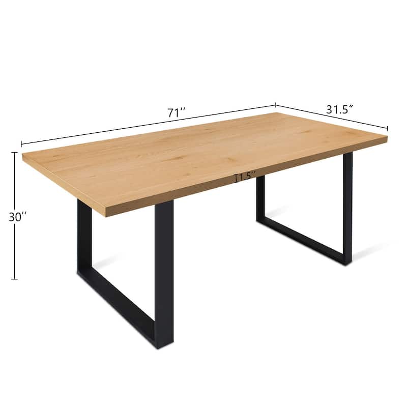 71"x31.5" Modern Rectangle Dining Table