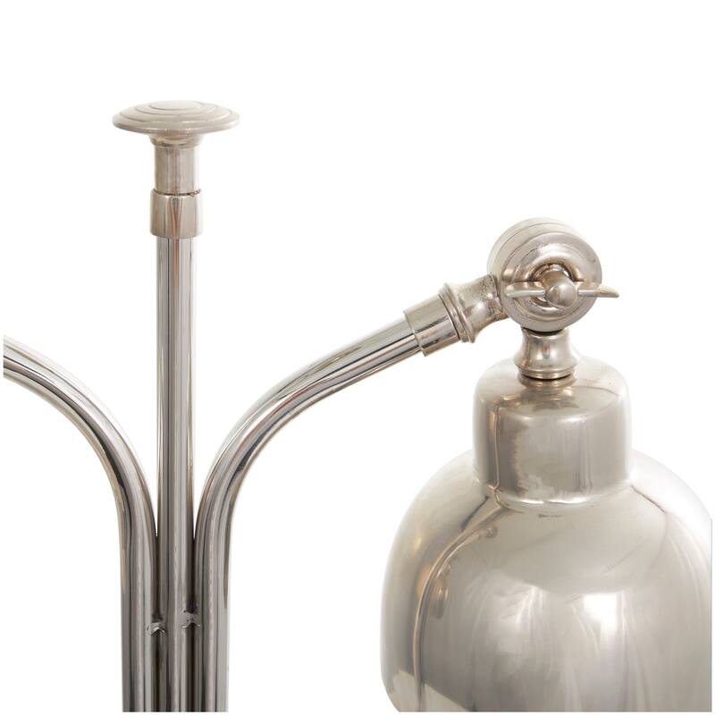 Silver or Brass Stainless Steel Desk Lamp with Dual Shades