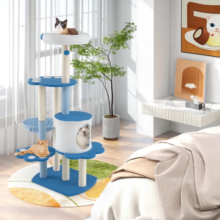 54 Inches Tall Modern Cat Tree Tower for Indoor Cats