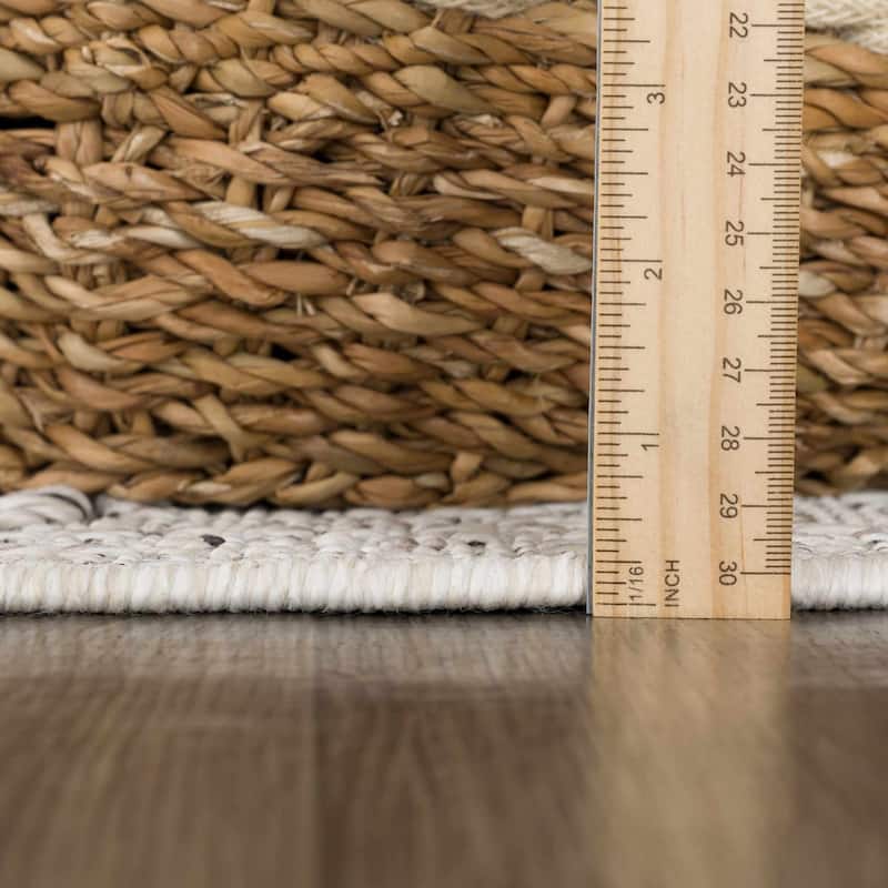 Hauteloom Butch Living Room, Bedroom Patio Outdoor Area Rug - Farmhouse - Taupe,Beige - 2' x 3'