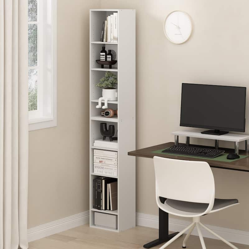 Furinno Pasir 8-Tier Open Shelf Bookcase, Blackwood