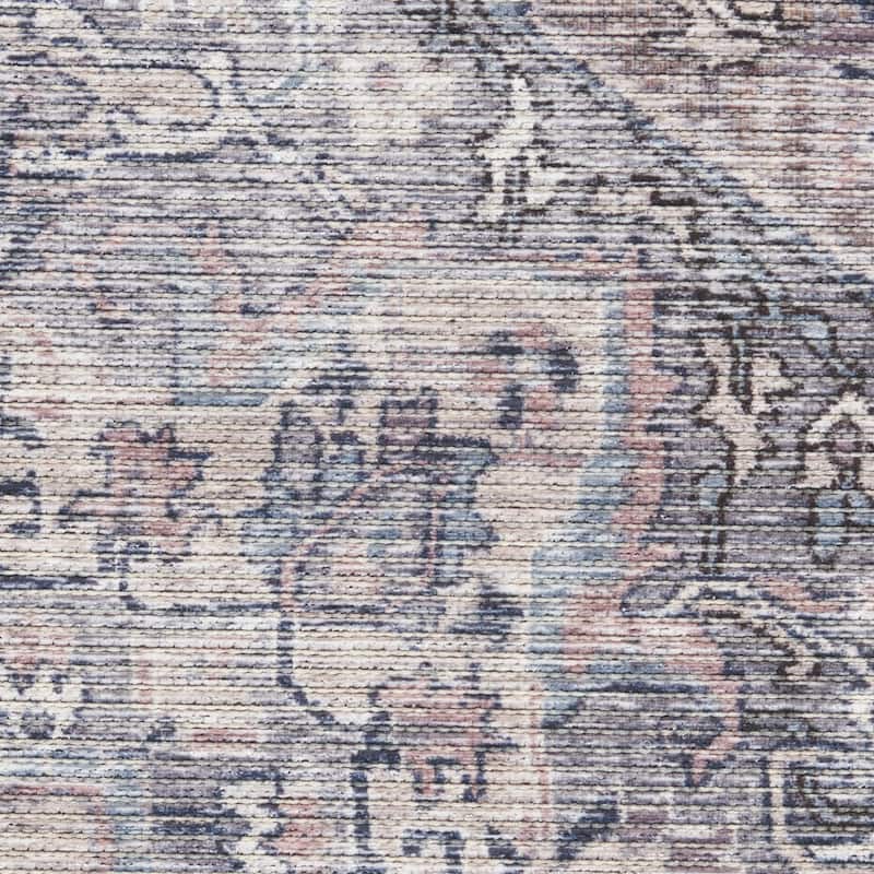 Romud Power Loomed Distressed Floral Area Rug By HomeRoots - 8' Runner