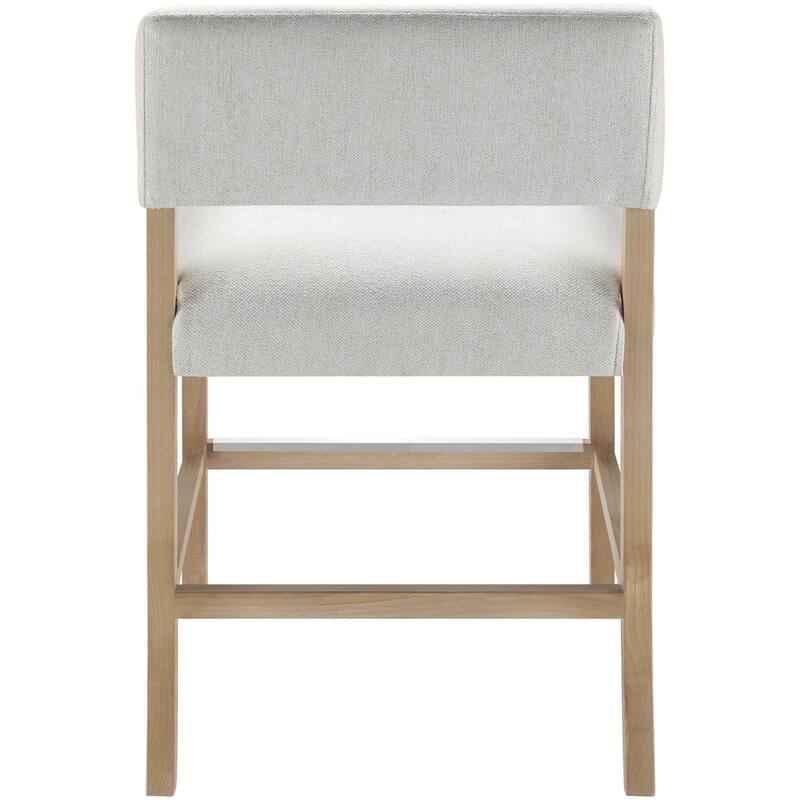 Grace Modern Minimalist Cream Upholstered Counter and Bar Stool