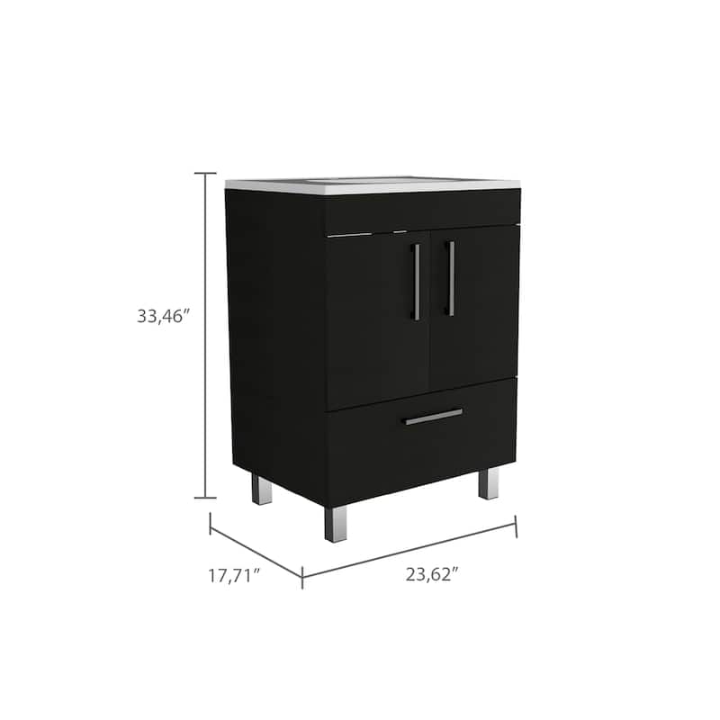 FM Furniture Othello Single Bathroom Vanity with Double Door Cabinet and One Drawer