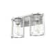 preview thumbnail 3 of 10, Hunter Astwood Bathroom Vanity Light, Clear Cylinder Glass, Damp Rated, Caged - Contemporary, Transitional, Art-Deco